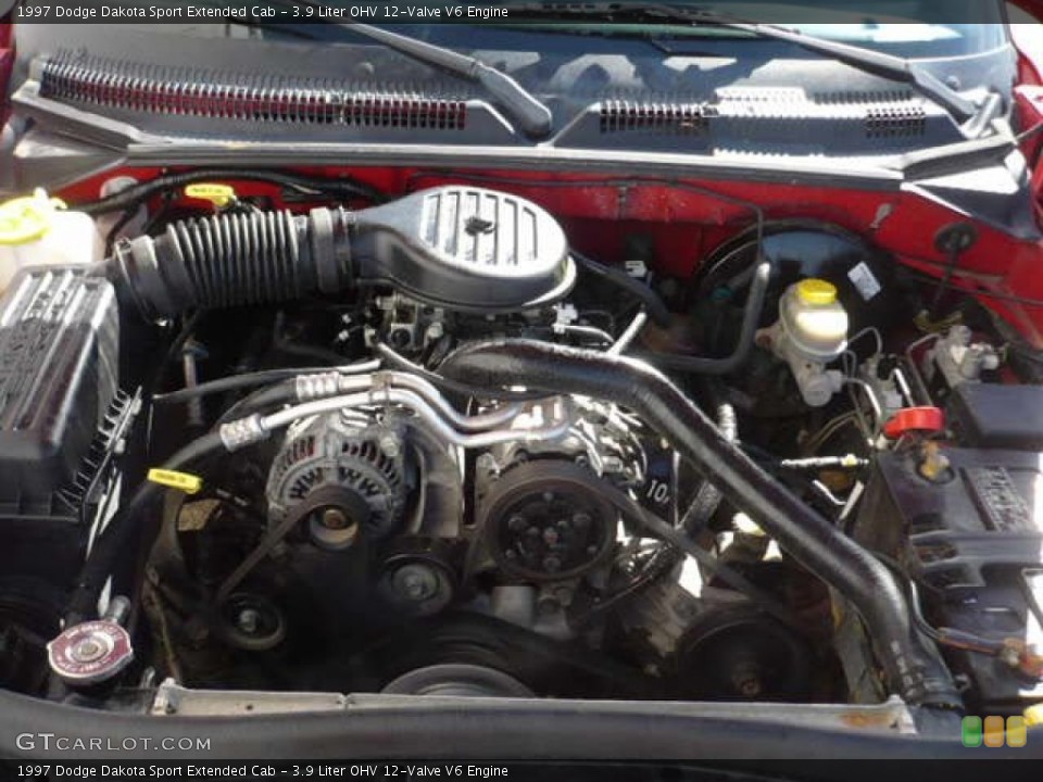 3.9 Liter OHV 12-Valve V6 1997 Dodge Dakota Engine