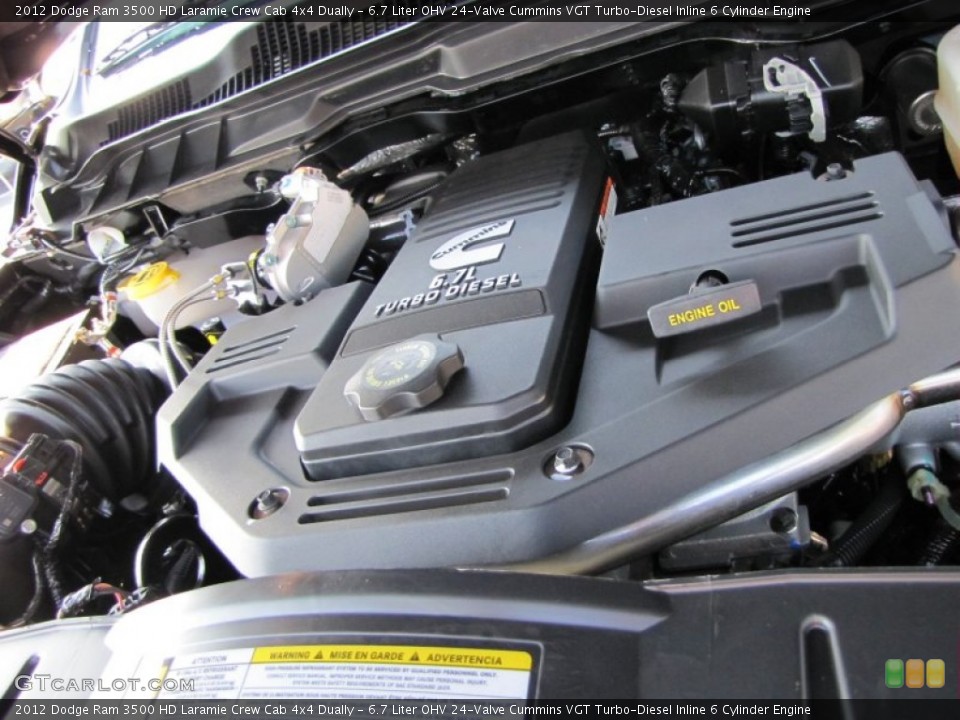 6.7 Liter OHV 24-Valve Cummins VGT Turbo-Diesel Inline 6 Cylinder Engine for the 2012 Dodge Ram 3500 HD #54234150