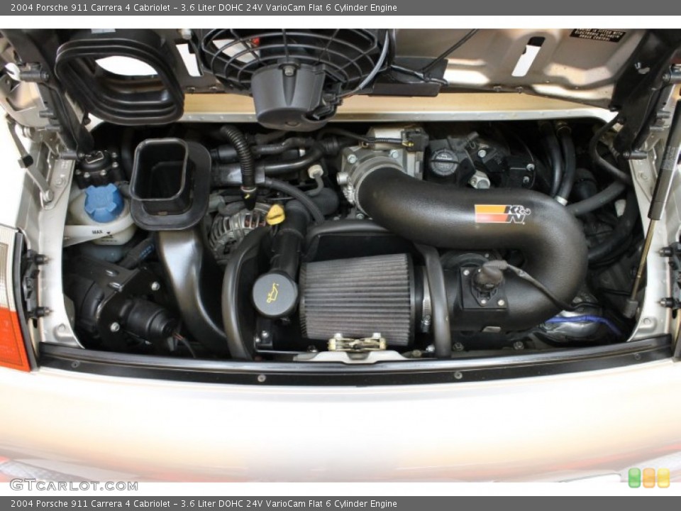 3.6 Liter DOHC 24V VarioCam Flat 6 Cylinder 2004 Porsche 911 Engine
