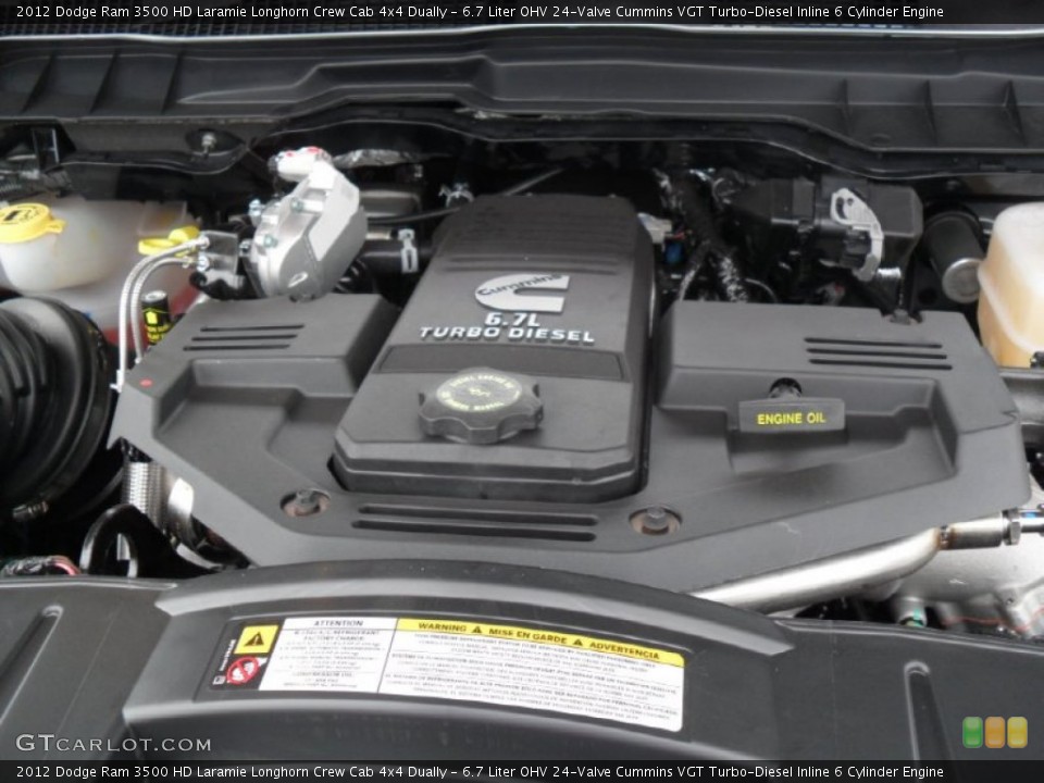 6.7 Liter OHV 24-Valve Cummins VGT Turbo-Diesel Inline 6 Cylinder Engine for the 2012 Dodge Ram 3500 HD #54298877