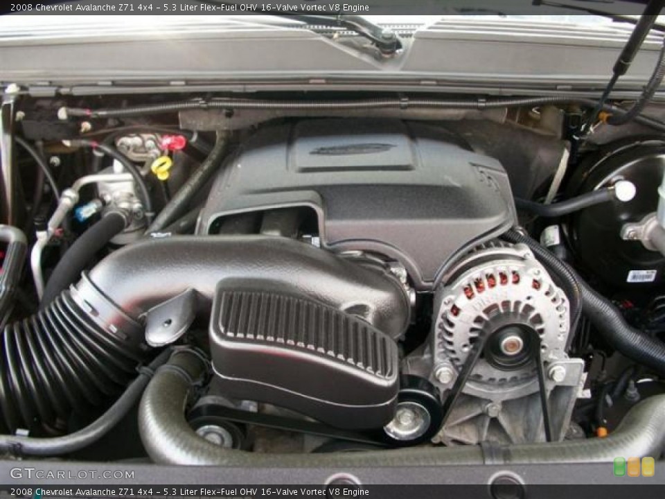 5.3 Liter Flex-Fuel OHV 16-Valve Vortec V8 Engine for the 2008 Chevrolet Avalanche #54303696