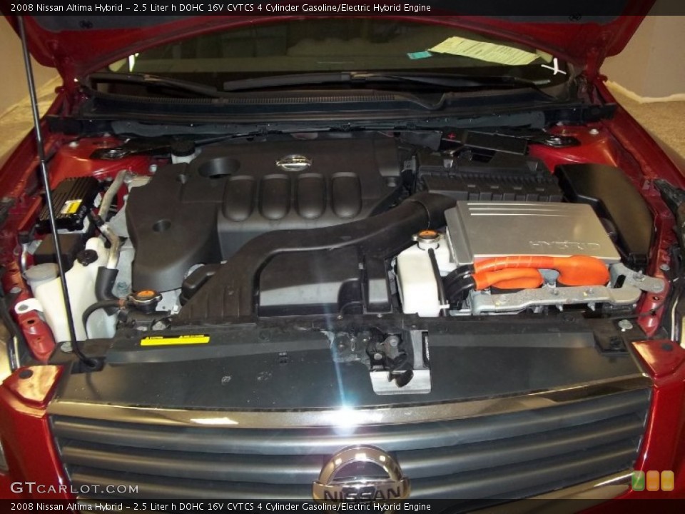 2.5 Liter h DOHC 16V CVTCS 4 Cylinder Gasoline/Electric Hybrid 2008 Nissan Altima Engine
