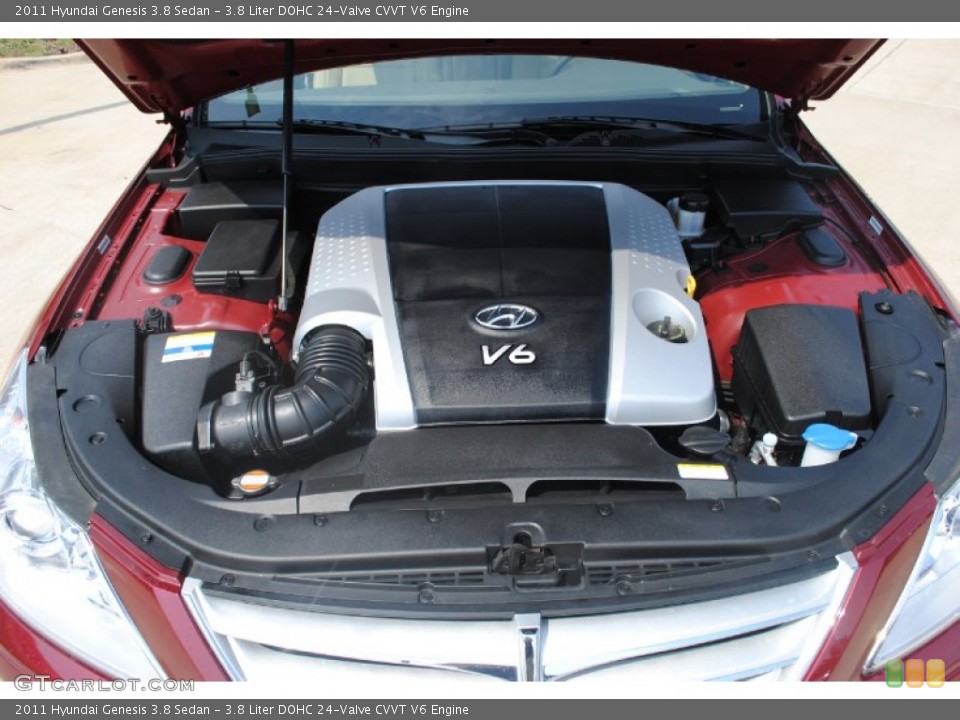 3.8 Liter DOHC 24-Valve CVVT V6 Engine for the 2011 Hyundai Genesis #54324483