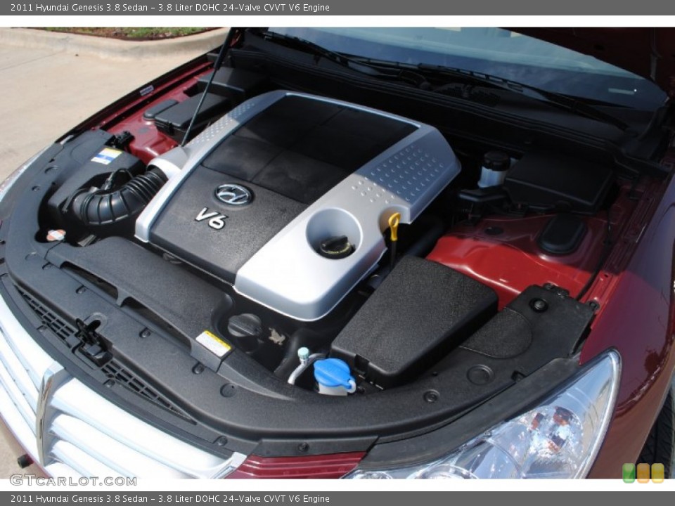 3.8 Liter DOHC 24-Valve CVVT V6 Engine for the 2011 Hyundai Genesis #54324491