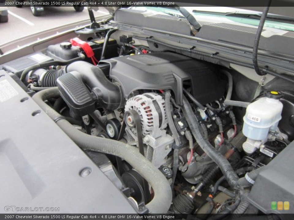 4.8 Liter OHV 16-Valve Vortec V8 Engine for the 2007 Chevrolet Silverado 1500 #54334522