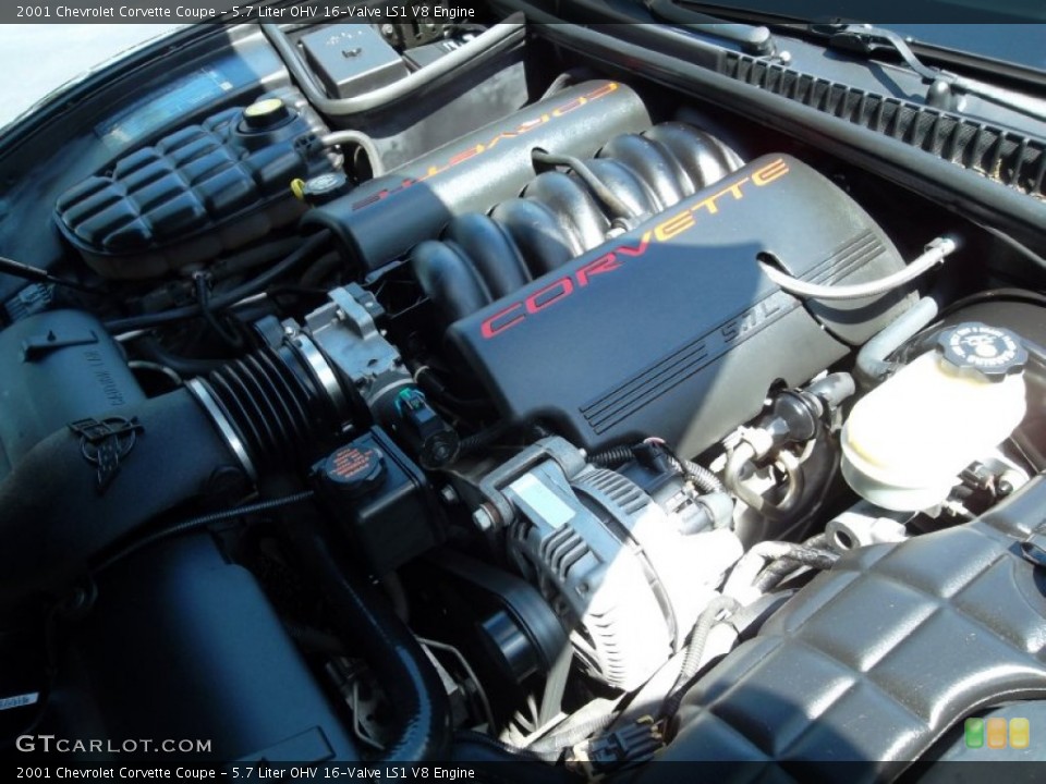 5.7 Liter OHV 16-Valve LS1 V8 Engine for the 2001 Chevrolet Corvette #54336457