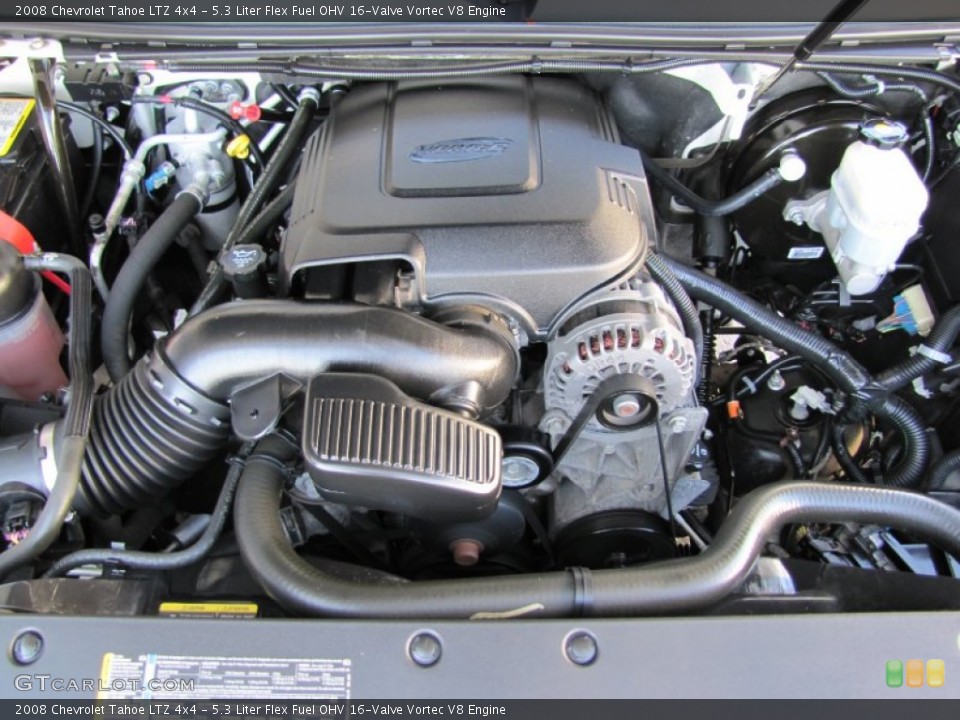 5.3 Liter Flex Fuel OHV 16-Valve Vortec V8 Engine for the 2008 Chevrolet Tahoe #54360904