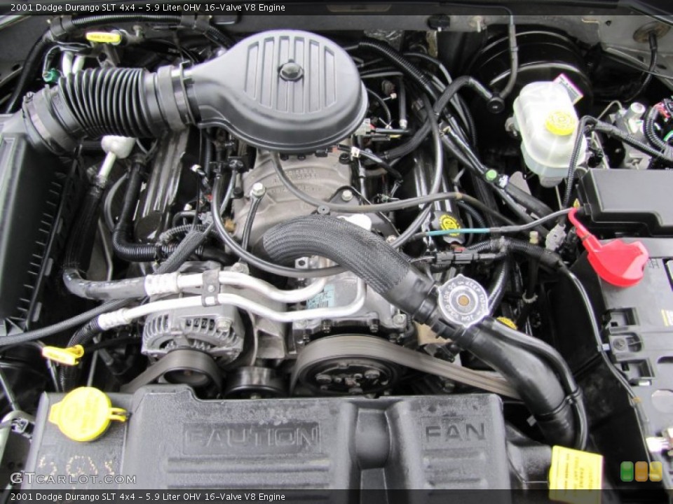 5.9 Liter OHV 16-Valve V8 Engine for the 2001 Dodge Durango #54363067