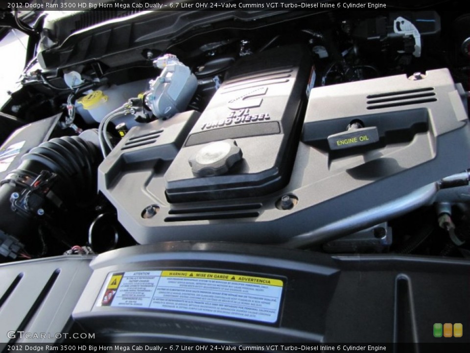 6.7 Liter OHV 24-Valve Cummins VGT Turbo-Diesel Inline 6 Cylinder Engine for the 2012 Dodge Ram 3500 HD #54408913