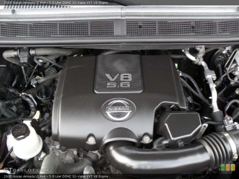 5.6 Liter DOHC 32-Valve VVT V8 2008 Nissan Armada Engine