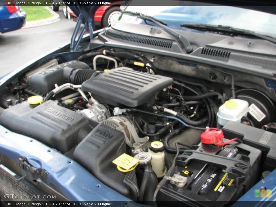 4.7 Liter SOHC 16-Valve V8 2002 Dodge Durango Engine