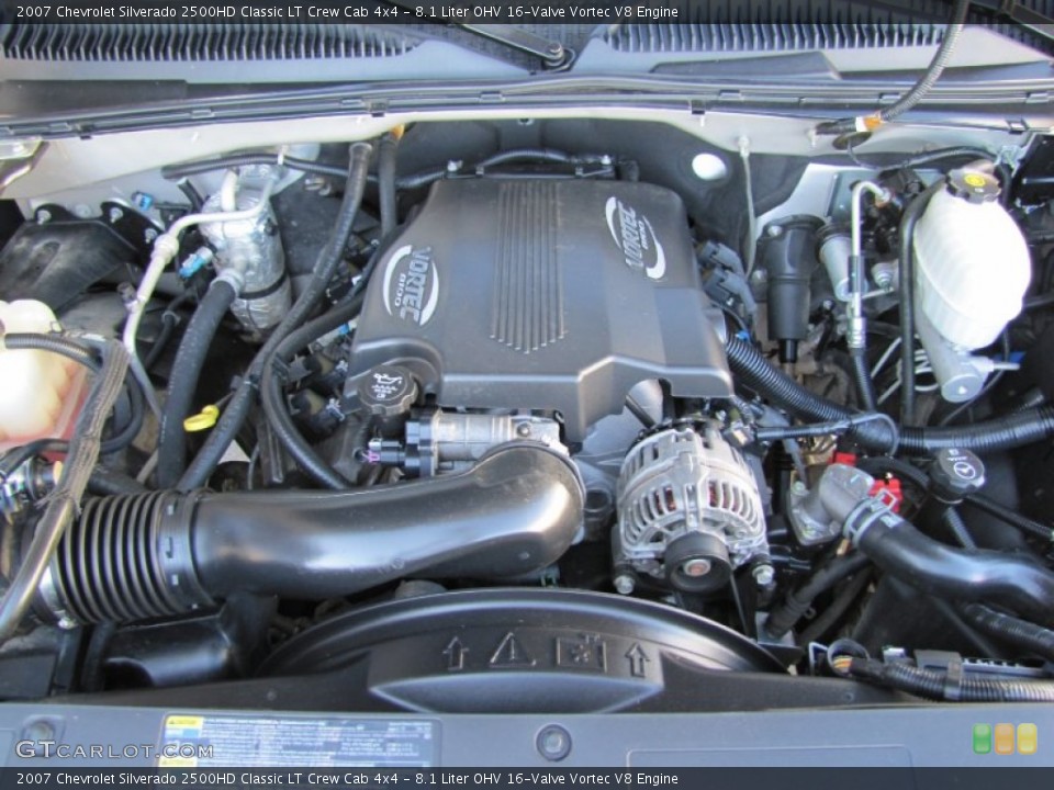 8.1 Liter OHV 16-Valve Vortec V8 2007 Chevrolet Silverado 2500HD Engine