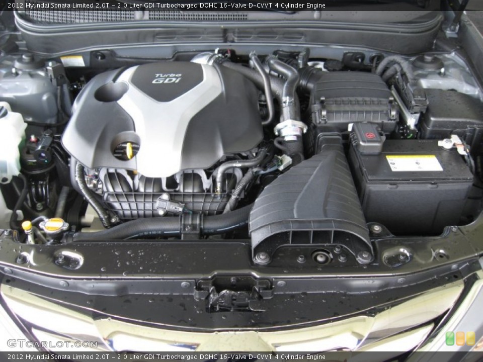 2.0 Liter GDI Turbocharged DOHC 16-Valve D-CVVT 4 Cylinder Engine for the 2012 Hyundai Sonata #54466005