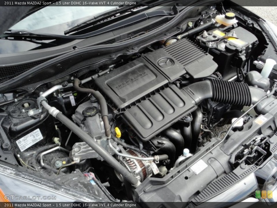 1.5 Liter DOHC 16-Valve VVT 4 Cylinder 2011 Mazda MAZDA2 Engine