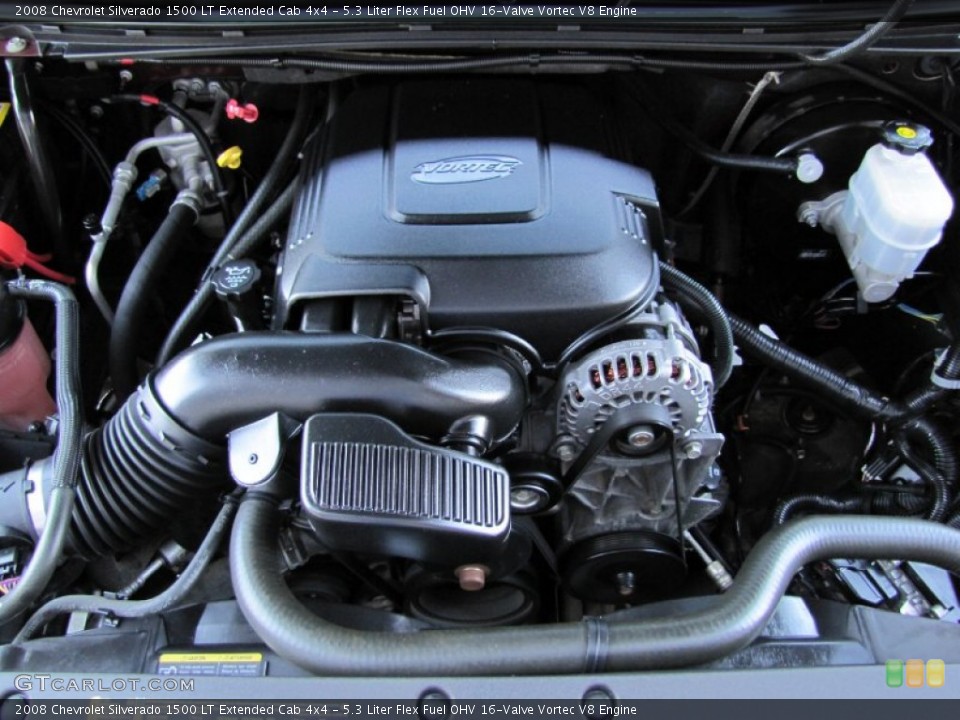 5.3 Liter Flex Fuel OHV 16-Valve Vortec V8 Engine for the 2008 Chevrolet Silverado 1500 #54578660