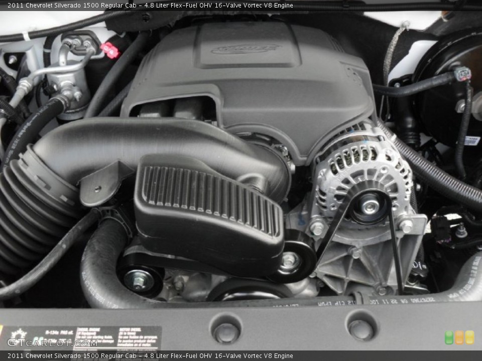 4.8 Liter Flex-Fuel OHV 16-Valve Vortec V8 Engine for the 2011 Chevrolet Silverado 1500 #54613815