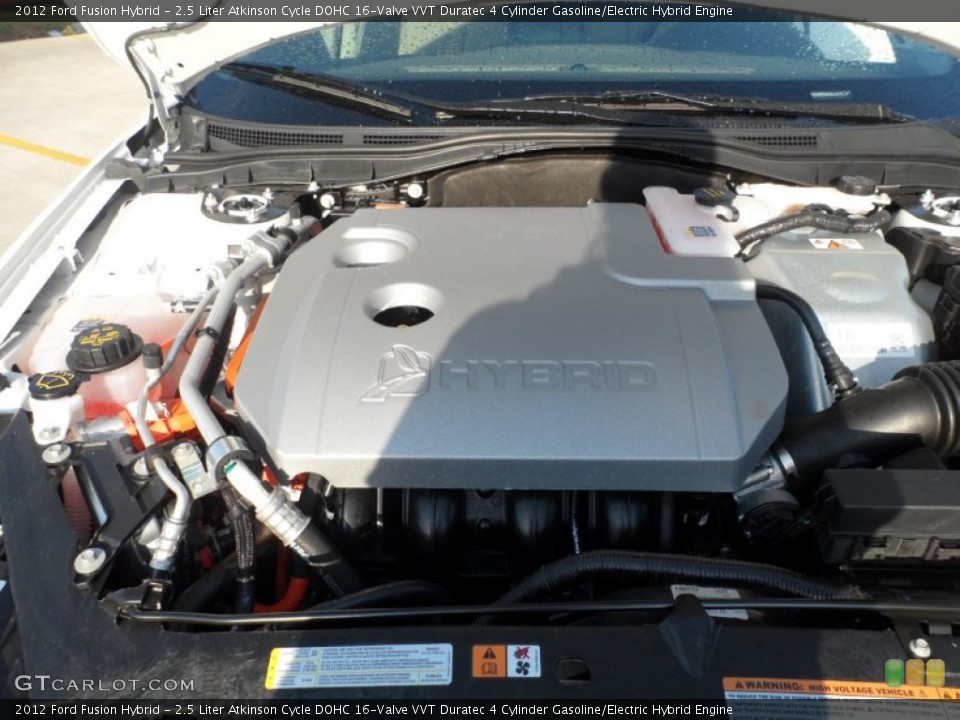 2.5 Liter Atkinson Cycle DOHC 16-Valve VVT Duratec 4 Cylinder Gasoline/Electric Hybrid Engine for the 2012 Ford Fusion #54621936