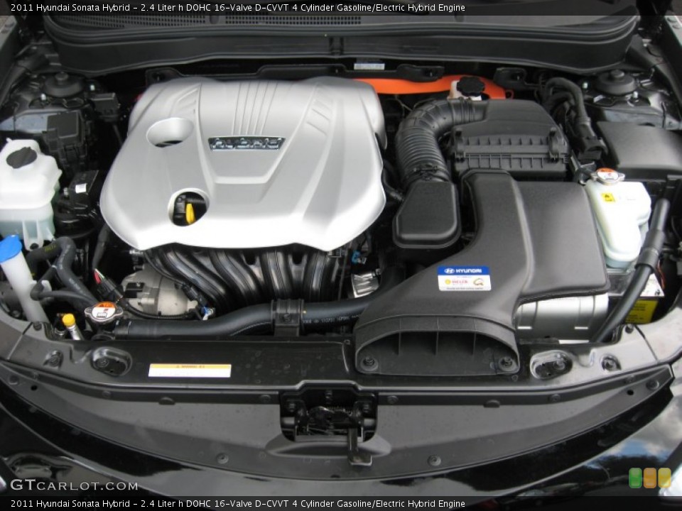 2.4 Liter h DOHC 16-Valve D-CVVT 4 Cylinder Gasoline/Electric Hybrid Engine for the 2011 Hyundai Sonata #54663552