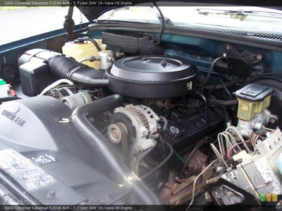 5.7 Liter OHV 16-Valve V8 Engine for the 1993 Chevrolet Suburban #54724201