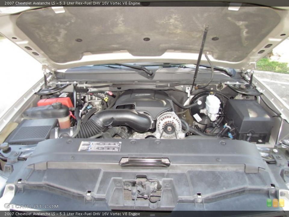 5.3 Liter Flex-Fuel OHV 16V Vortec V8 2007 Chevrolet Avalanche Engine