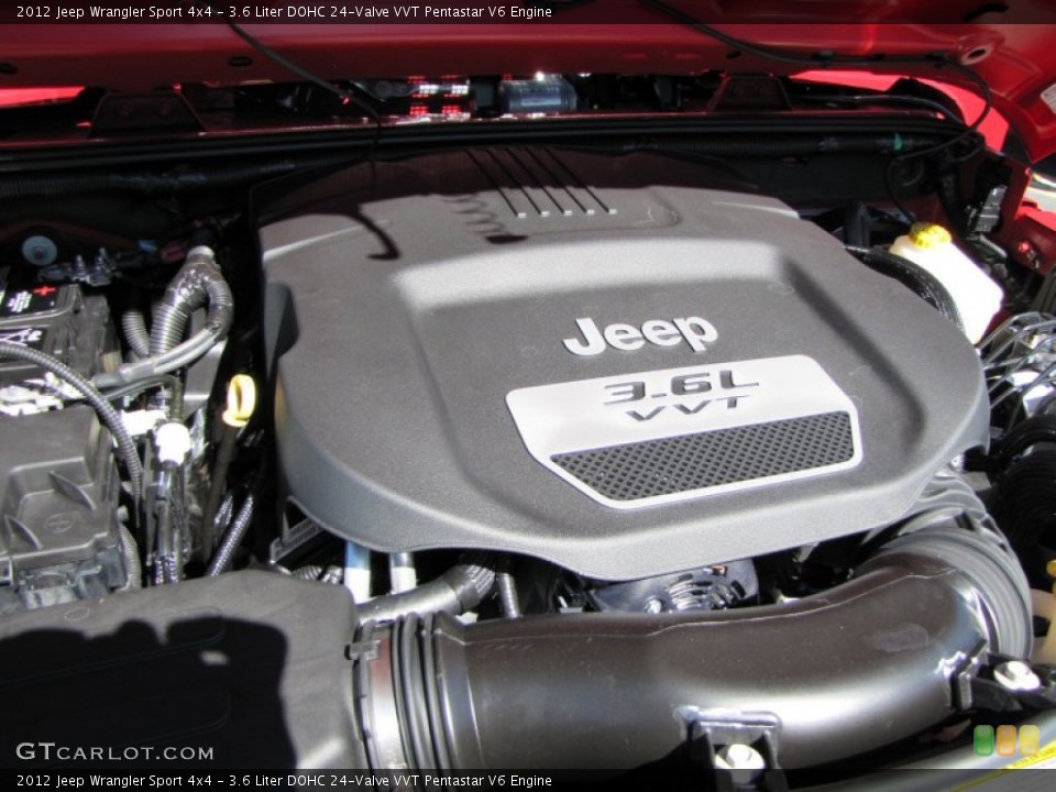 3.6 Liter DOHC 24-Valve VVT Pentastar V6 Engine for the 2012 Jeep Wrangler #54795172