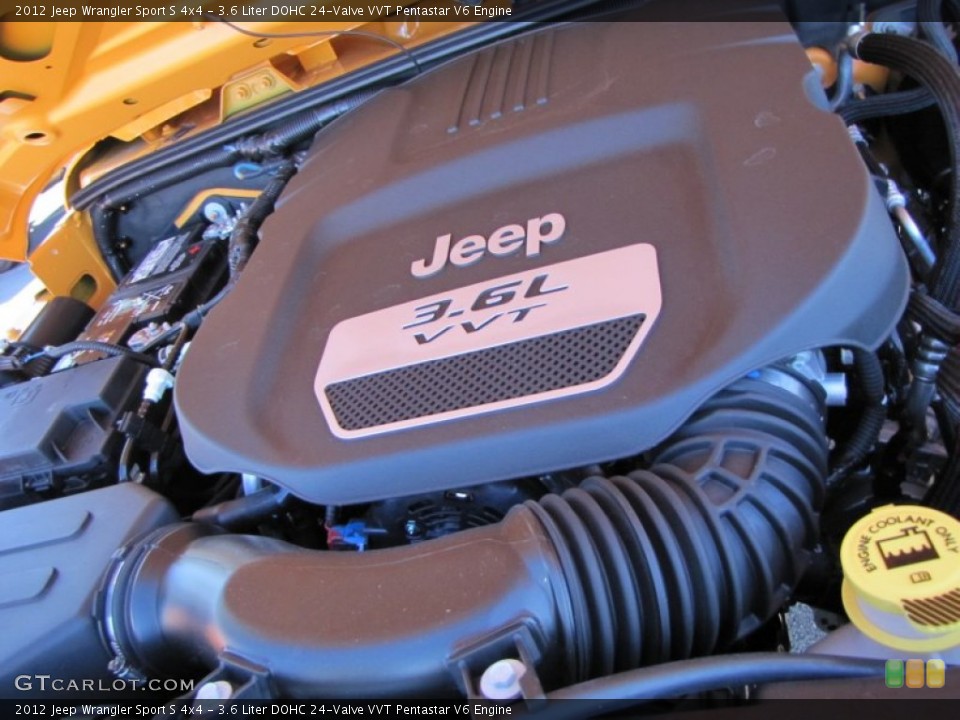 3.6 Liter DOHC 24-Valve VVT Pentastar V6 Engine for the 2012 Jeep Wrangler #54795879