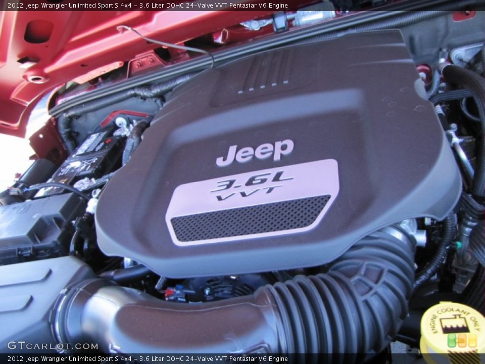 3.6 Liter DOHC 24-Valve VVT Pentastar V6 Engine for the 2012 Jeep Wrangler Unlimited #54797275