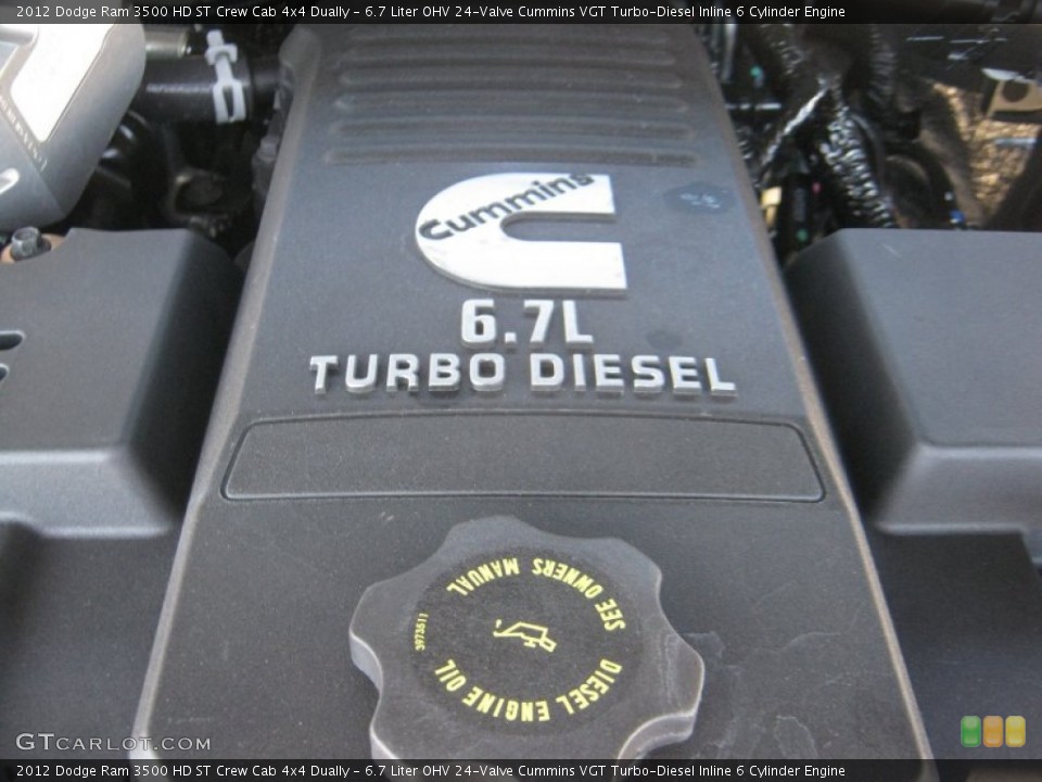 6.7 Liter OHV 24-Valve Cummins VGT Turbo-Diesel Inline 6 Cylinder Engine for the 2012 Dodge Ram 3500 HD #54817867