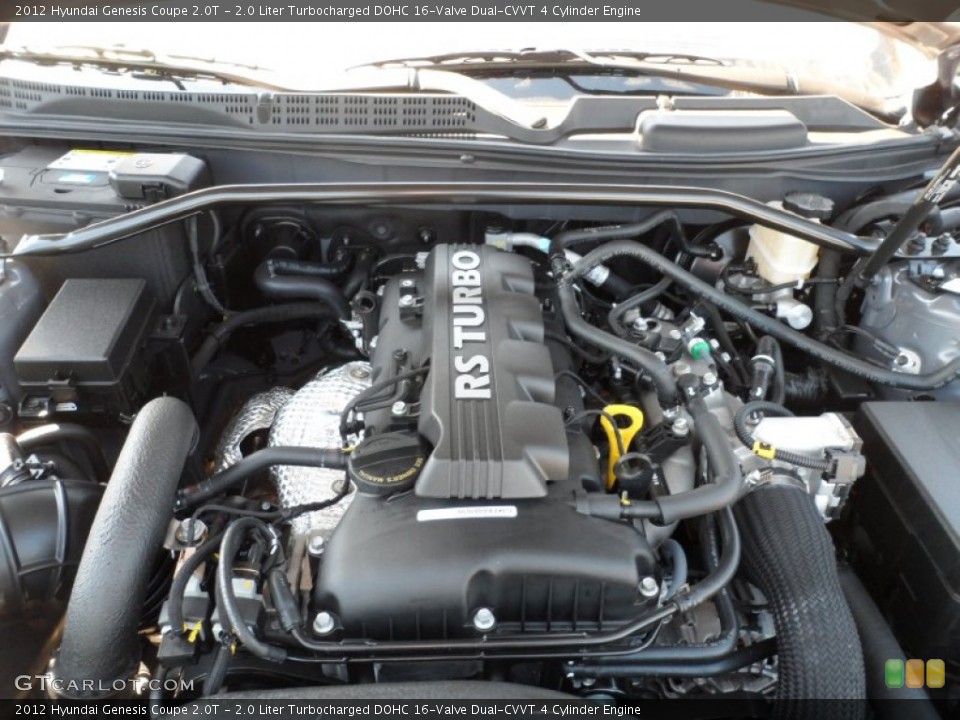 2.0 Liter Turbocharged DOHC 16-Valve Dual-CVVT 4 Cylinder Engine for the 2012 Hyundai Genesis Coupe #54953665