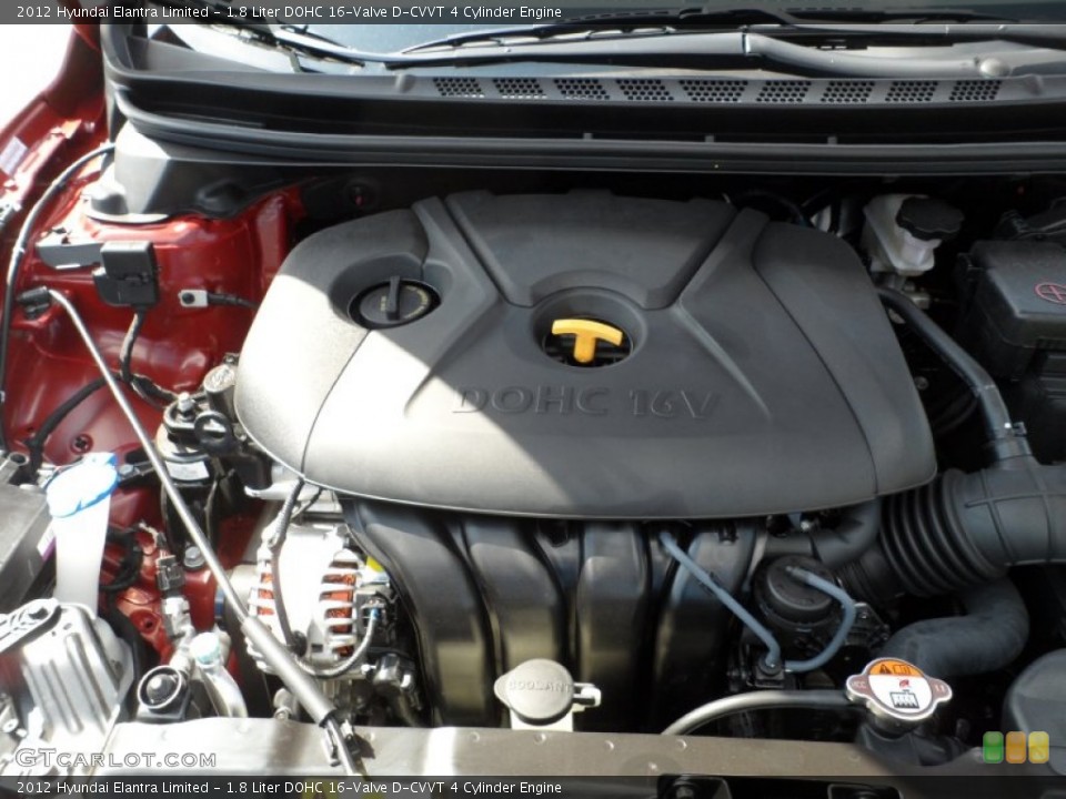 1.8 Liter DOHC 16-Valve D-CVVT 4 Cylinder Engine for the 2012 Hyundai Elantra #55006327