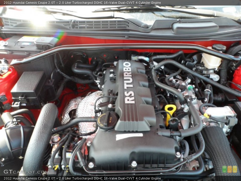 2.0 Liter Turbocharged DOHC 16-Valve Dual-CVVT 4 Cylinder Engine for the 2012 Hyundai Genesis Coupe #55007305