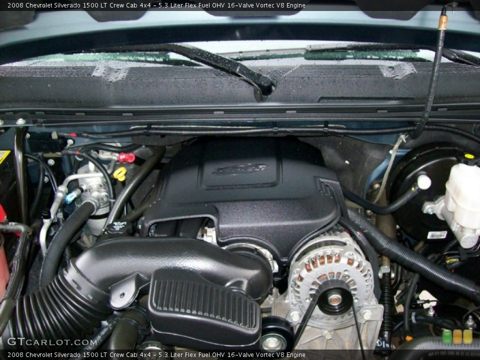 5.3 Liter Flex Fuel OHV 16-Valve Vortec V8 Engine for the 2008 Chevrolet Silverado 1500 #55015910