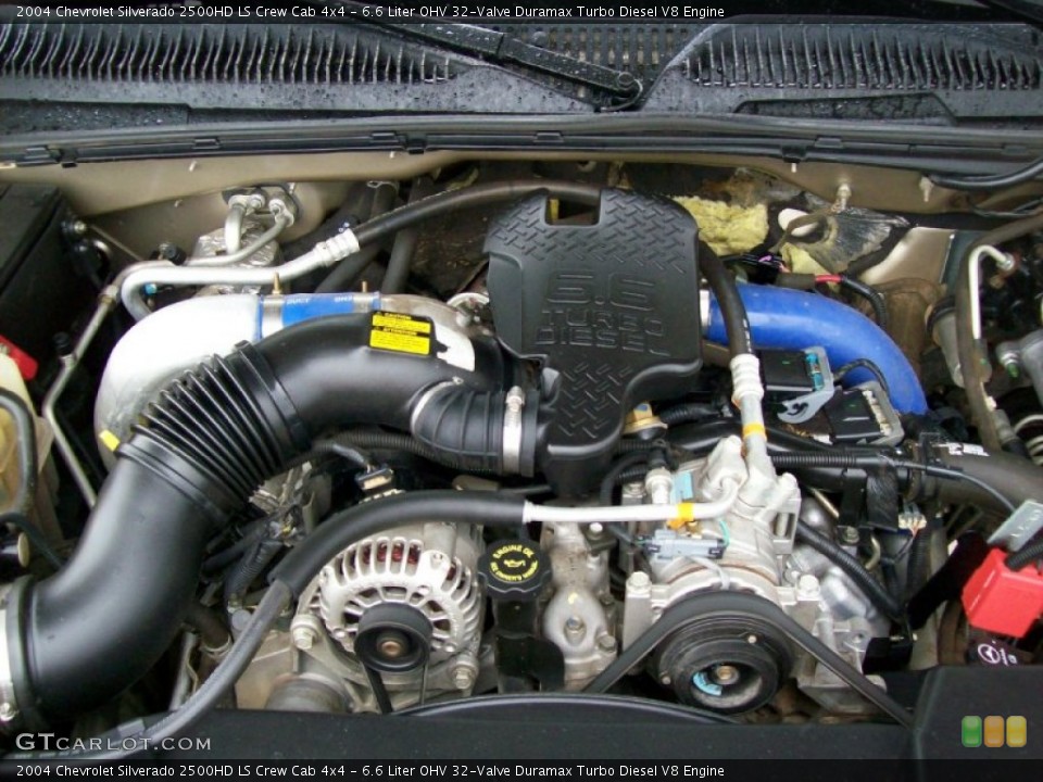 6.6 Liter OHV 32-Valve Duramax Turbo Diesel V8 Engine for the 2004 Chevrolet Silverado 2500HD #55016522