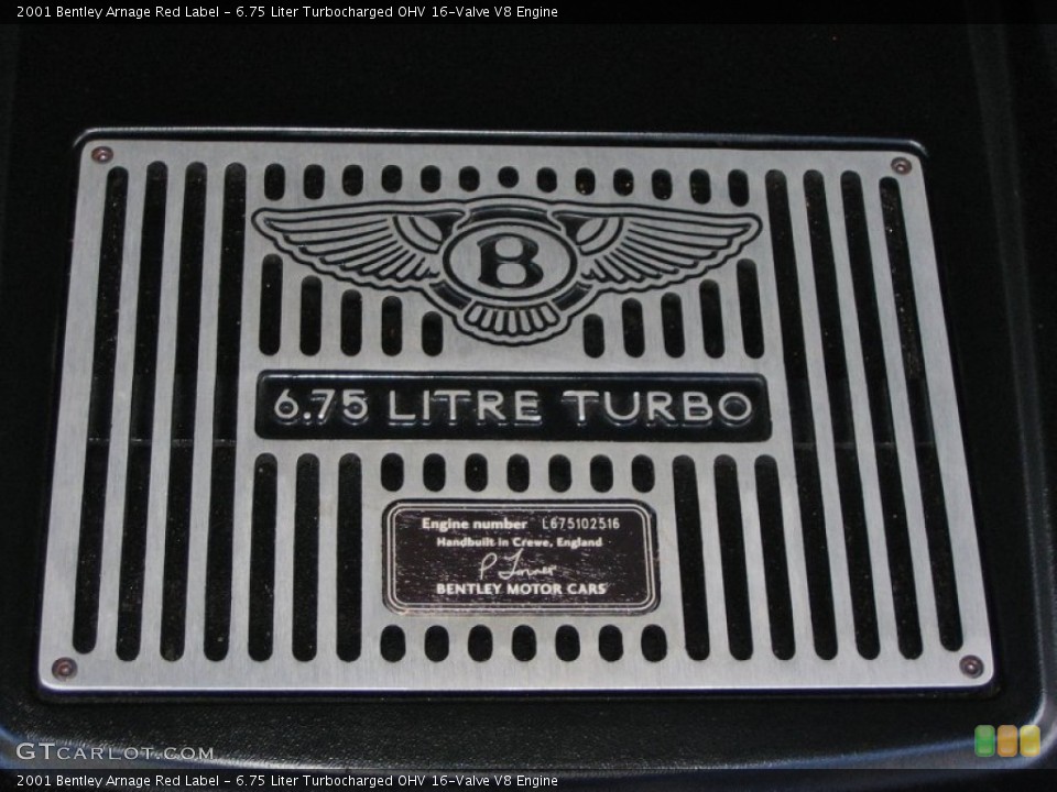 6.75 Liter Turbocharged OHV 16-Valve V8 Engine for the 2001 Bentley Arnage #55024635