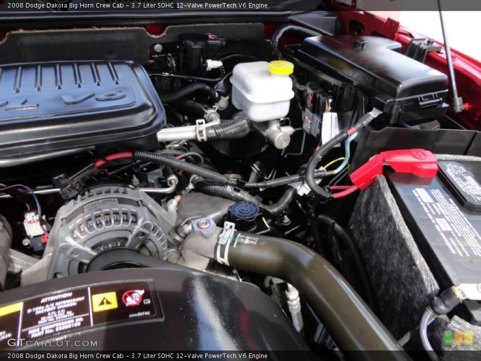 3.7 Liter SOHC 12-Valve PowerTech V6 2008 Dodge Dakota Engine