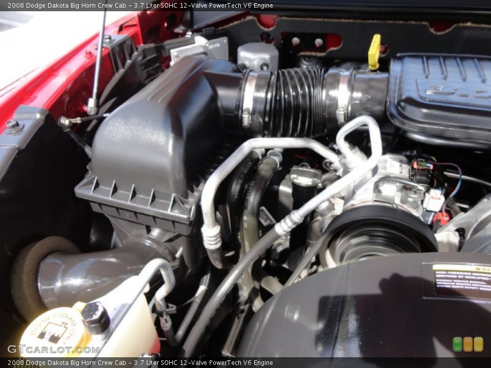 3.7 Liter SOHC 12-Valve PowerTech V6 Engine for the 2008 Dodge Dakota #55052682