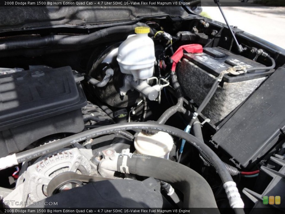 4.7 Liter SOHC 16-Valve Flex Fuel Magnum V8 Engine for the 2008 Dodge Ram 1500 #55052892