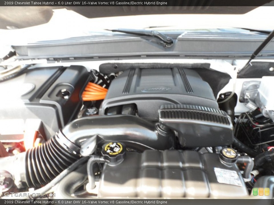 6.0 Liter OHV 16-Valve Vortec V8 Gasoline/Electric Hybrid 2009 Chevrolet Tahoe Engine