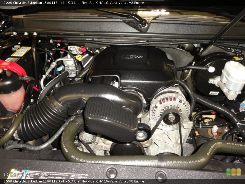 5.3 Liter Flex-Fuel OHV 16-Valve Vortec V8 Engine for the 2008 Chevrolet Suburban #55063102