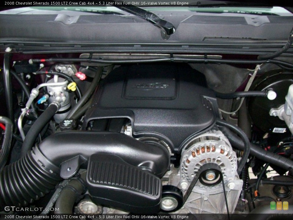 5.3 Liter Flex Fuel OHV 16-Valve Vortec V8 Engine for the 2008 Chevrolet Silverado 1500 #55065852