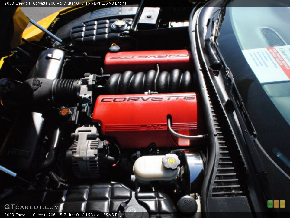 5.7 Liter OHV 16 Valve LS6 V8 Engine for the 2003 Chevrolet Corvette #55100485