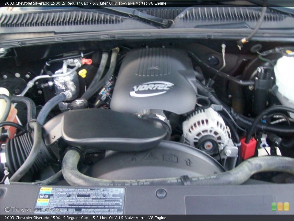 5.3 Liter OHV 16-Valve Vortec V8 Engine for the 2003 Chevrolet Silverado 1500 #55108455