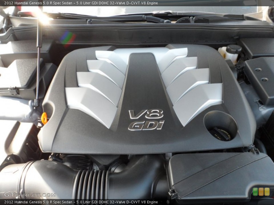 5.0 Liter GDI DOHC 32-Valve D-CVVT V8 Engine for the 2012 Hyundai Genesis #55109328