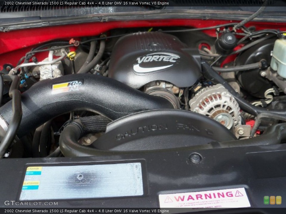 4.8 Liter OHV 16 Valve Vortec V8 Engine for the 2002 Chevrolet Silverado 1500 #55140657