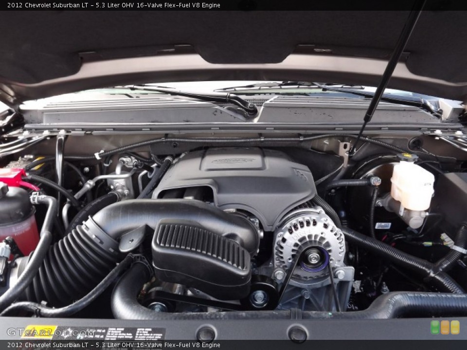 5.3 Liter OHV 16-Valve Flex-Fuel V8 Engine for the 2012 Chevrolet Suburban #55158320