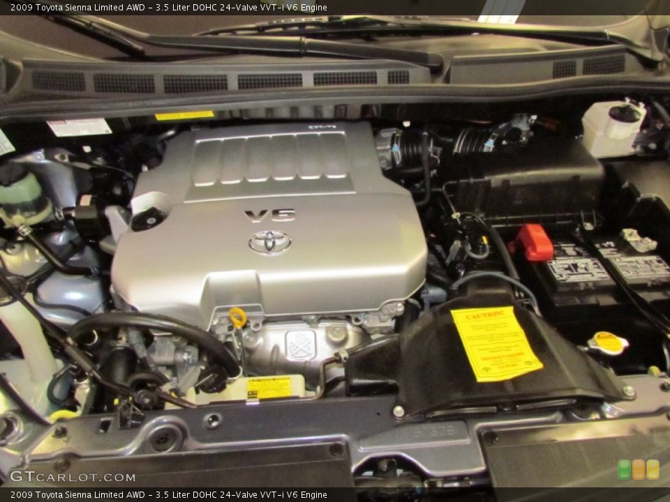 3.5 Liter DOHC 24-Valve VVT-i V6 Engine for the 2009 Toyota Sienna #55214031