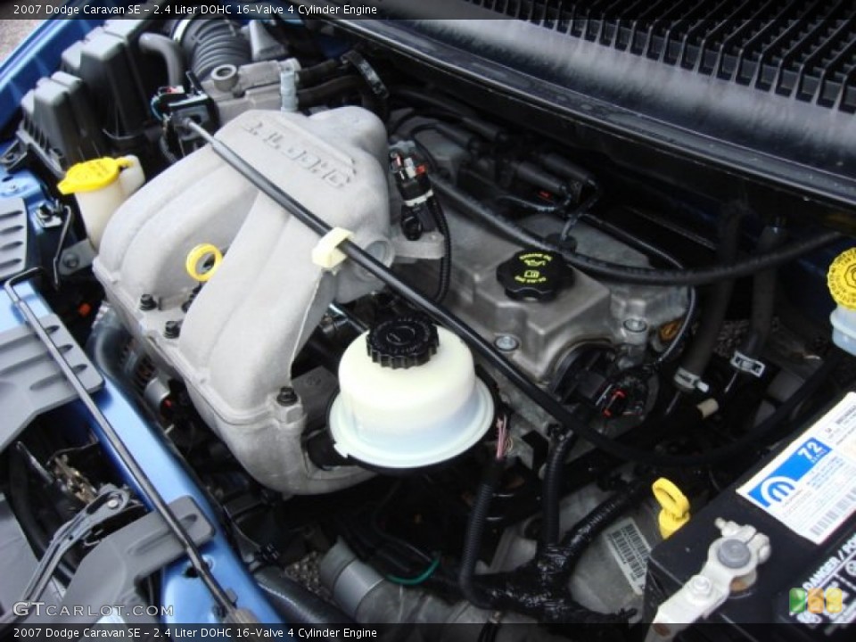2.4 Liter DOHC 16-Valve 4 Cylinder 2007 Dodge Caravan Engine