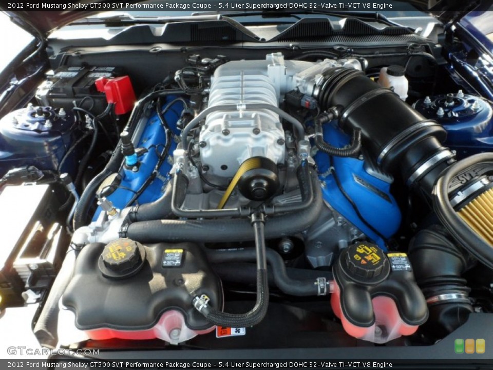 5.4 Liter Supercharged DOHC 32-Valve Ti-VCT V8 Engine for the 2012 Ford Mustang #55224406