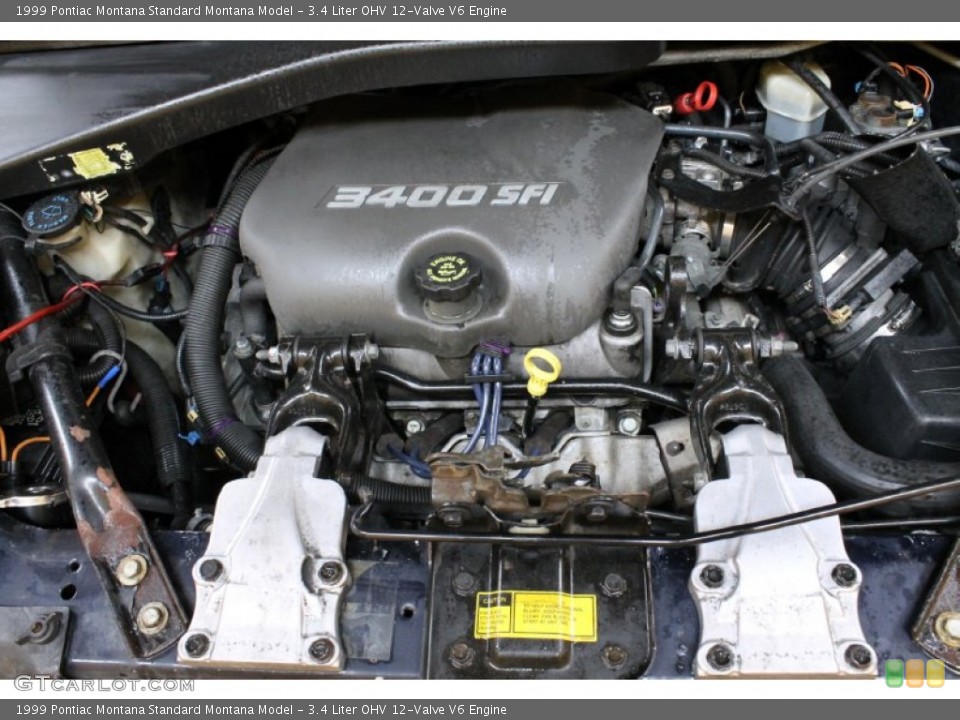 3.4 Liter OHV 12-Valve V6 Engine for the 1999 Pontiac Montana #55227634