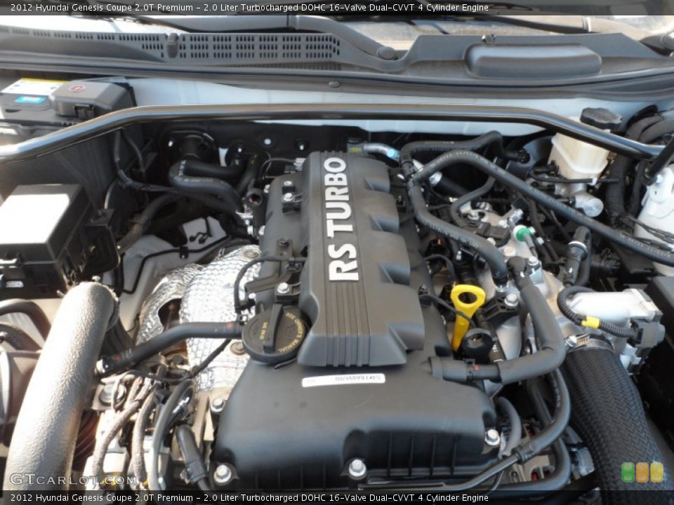 2.0 Liter Turbocharged DOHC 16-Valve Dual-CVVT 4 Cylinder Engine for the 2012 Hyundai Genesis Coupe #55243930